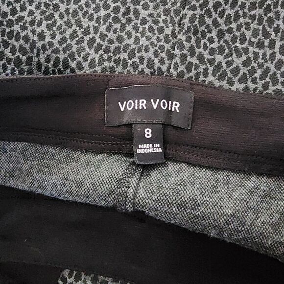 Voir Voir Black Trim Knee Length Sleeveless Side Zip Sheath Dress Size 8 NWT - Picture 5 of 8